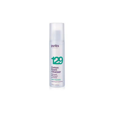 Purles 129 Total Cleansing Cotton Foam Gentle Makeup Removal & Hydration 125ml.